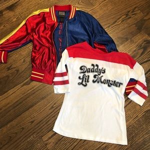 Harley Quinn Suicide Squad satin jacket + shirt